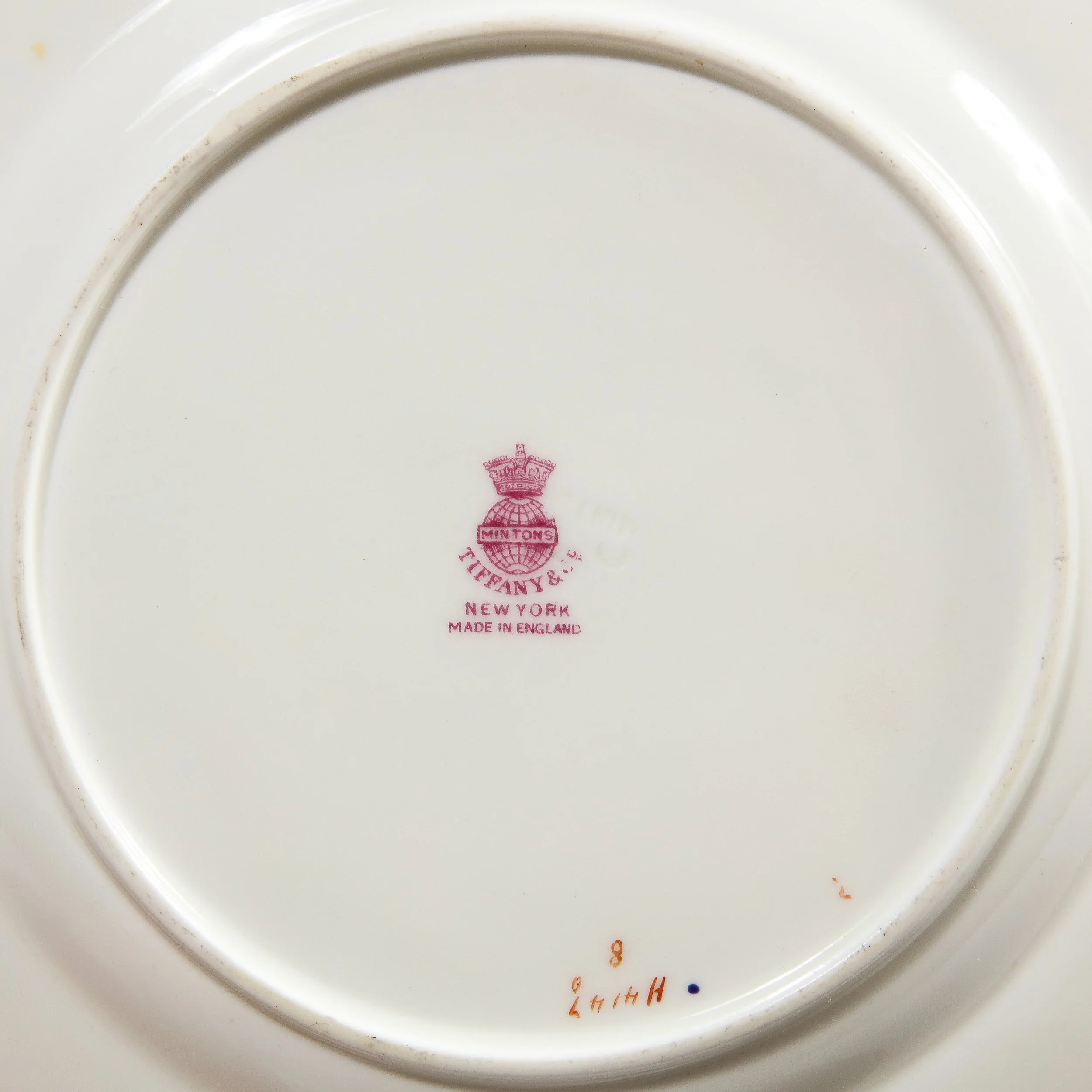 Set of 12 Art Deco Plates with Cobalt & 24KT Gold Detailing by